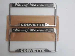 Harry Mann License Plate Frame pair NOS 