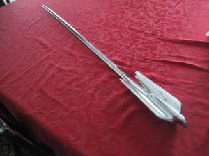 Cadillac 1949 hood lady ornament & hood strip-NOS