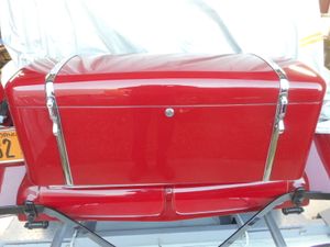 Classic 1930s metal trunk, restored