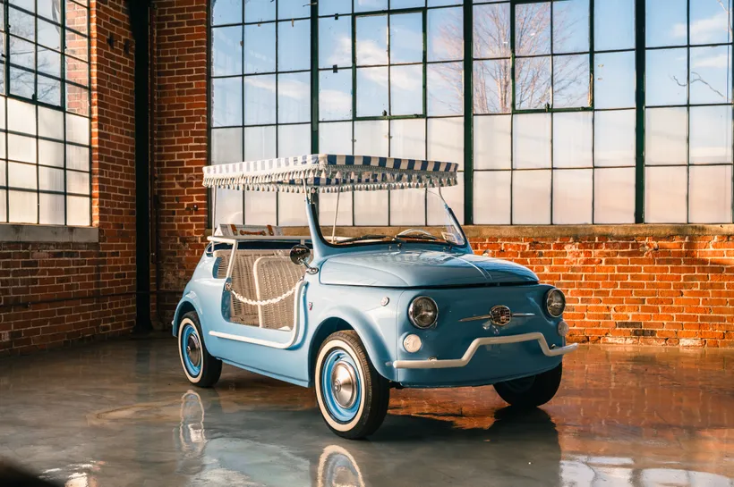 【pharfaite】キティ・アンサンブル　パルフェット　ブルー 1965 Fiat 500 Jolly Bridgeport, Connecticut - Hemmings