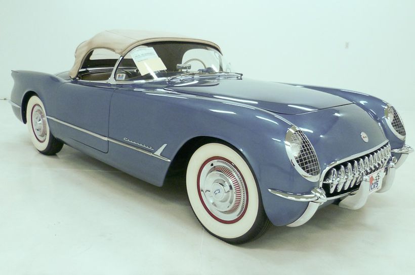 1954 Chevrolet Corvette Blue Beige Blue Flame Six Napoleon Ohio Hemmings