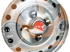 Man Cave Garage Art - 24x24 circle print on metal - 1971 Triumph TR6