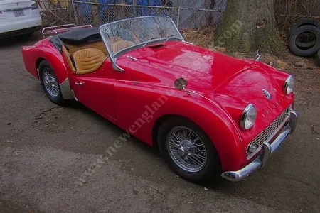 ☆ブリキ☆1950年代、BANDAI TRIUMPH TR3 レッド ☆ブリキ☆1950年代、BANDAI TRIUMPH TR3 レッド（1960s