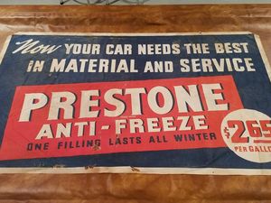 PRESTONE ANTI-FREEZE CLOTH BANNER