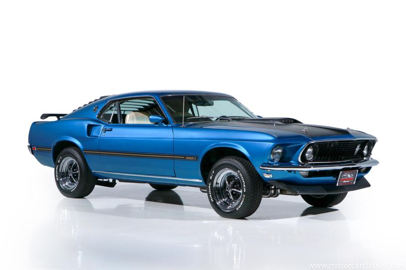 1969 Ford Mustang 9T02M17790 Blue Black