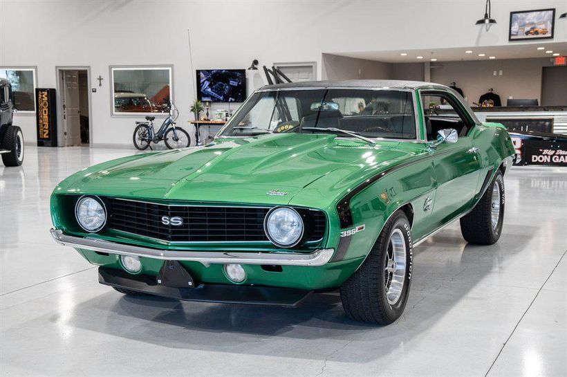 1969 camaro ss green