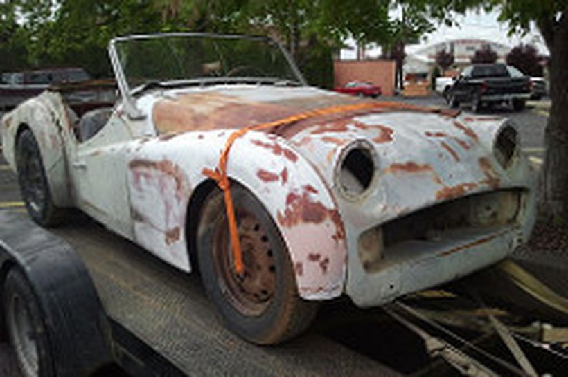 1960 Triumph Tr3 Project Car. Dry Climate Survivor Carnation