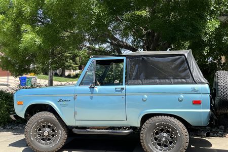 TURN IT UP!!! . FOR SALE: BATTLESHIP GREY '73 BRONCO!!! . 1973